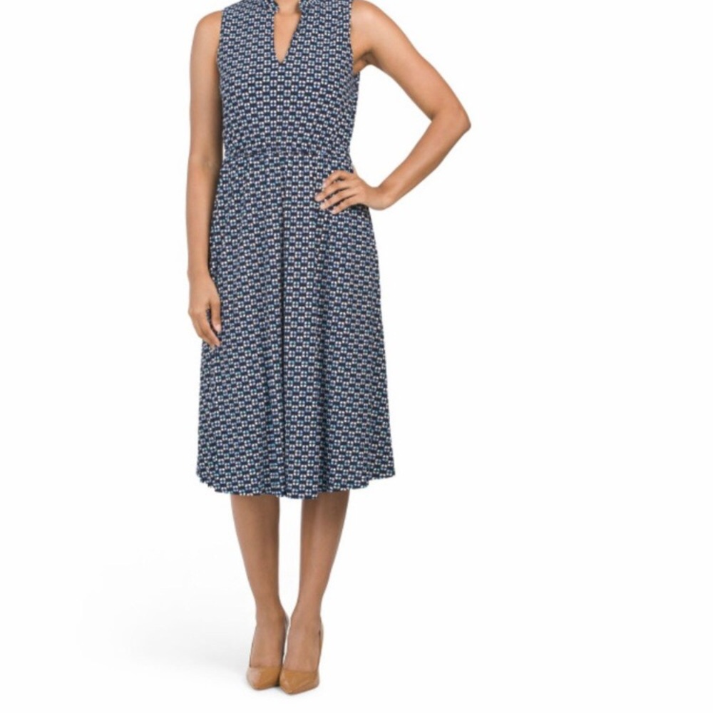 Anne Klein Jenna V-neck Midi Dress